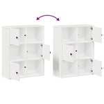vidaXL Bibliothèque blanc 60x24x76 5 cm bois d'ingénierie