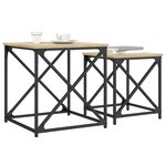 vidaXL Tables basses gigognes 2 Pièces chêne sonoma bois d'ingénierie