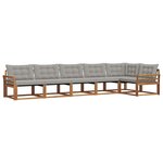 vidaXL Ensemble de canapés d'extérieur 6 pc Gris Naturel et Clair