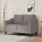 vidaXL Canapé à 2 places Taupe 140 cm Tissu
