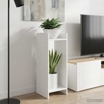vidaXL Support de Plante Blanc 30 x 30 x 80 cm Bois d'ingénierie