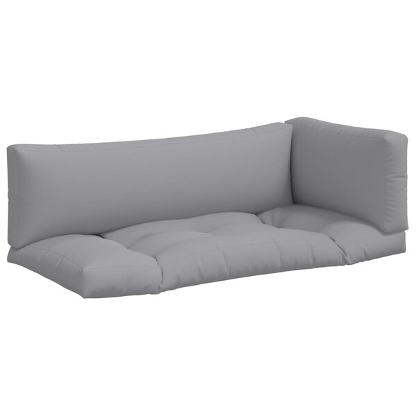 vidaXL Coussins de palette lot de 3 gris tissu