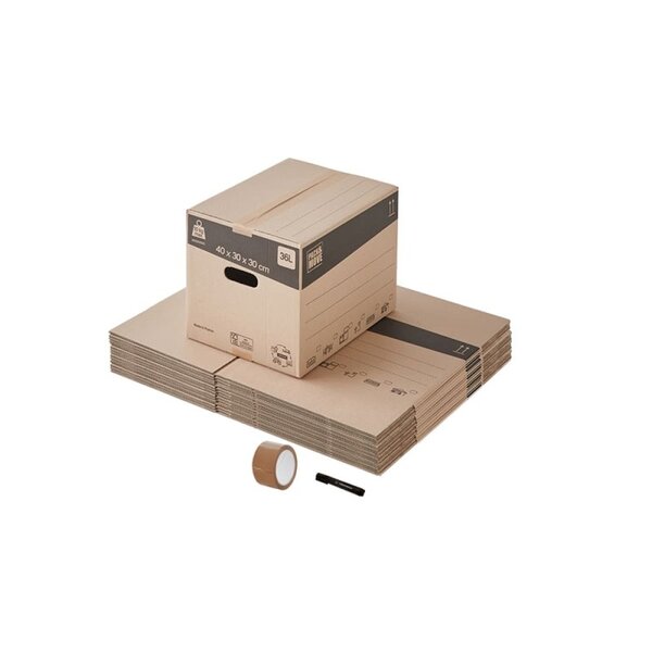 Pack and Move - Kit déménagement standard + 1 adhésif et marqueur offert