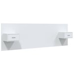 vidaXL Tête de lit avec armoires Blanc Bois d’ingénierie