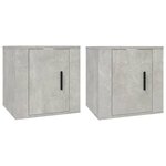 vidaXL Meubles TV muraux 2 Pièces Gris béton 40x34 5x40 cm