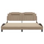 vidaXL Cadre de lit Viana avec LED sans matelas cappuccino 180x200 cm