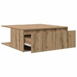 vidaXL Table basse chêne artisanal 80 x 80 x 31 cm Bois d'ingénierie