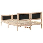 vidaXL Cadre de lit avec tête de lit Taupe 140 x 200 cm Pin massif
