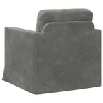 vidaXL Canapé Gris foncé 78 x 78 x 80 cm Velours