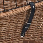 vidaXL Panier arrière de vélo avec couvercle 55x31x36 cm Saule naturel