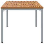 Table de jardin vidaXL 180x90x75 cm en bois d'acacia massif et métal