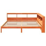 vidaXL Lit bibliothèque sans matelas cire marron 200x200 cm pin massif