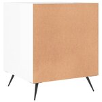 vidaXL Tables de chevet 2 Pièces blanc brillant 40x40x50 cm