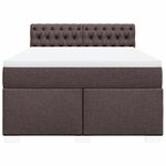 vidaXL Sommier à lattes de lit avec matelas Marron foncé 140x200 cm