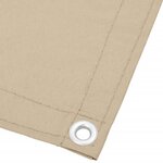 vidaXL Écran de balcon beige 120x800 cm 100  polyester oxford