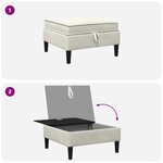 vidaXL Pouf avec Rangement Crème Velours