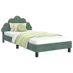 vidaXL Cadre de lit pour enfants avec tête de lit Vert Mer 90 x 190 cm