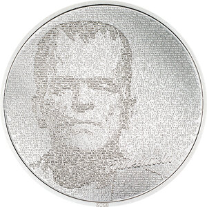 Pièce de monnaie en Argent 5 Dollars g 31.1 (1 oz) Millésime 2023 Typefaces FRANKENSTEIN