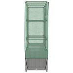 vidaXL Jardinière surélevée avec housse aspect rotin 120x40x138 cm