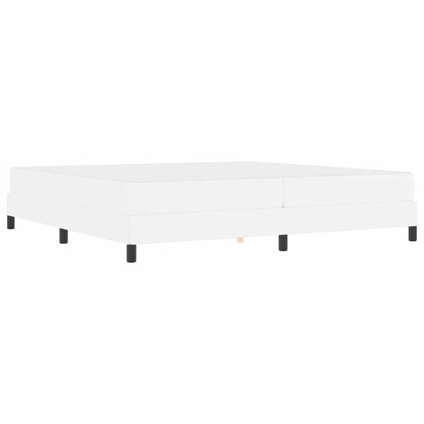 vidaXL Lit avec matelas Blanc pur 200 x 200 cm Faux cuir
