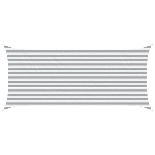vidaXL Voile d'ombre Gris clair et blanc 4 5 x 2 m