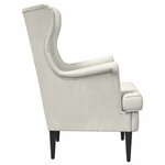 vidaXL Fauteuil Crème Velours