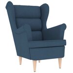 vidaXL Fauteuil bleu 74x84x100 cm tissu