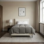 vidaXL Duvet complet toute l'année Gris clair 140 x 200 cm Microfibre