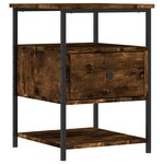 vidaXL Tables de chevet 2 Pièces chêne fumé 40x42x56 cm bois d'ingénierie