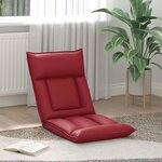 vidaXL Fauteuil de sol ajustable Bordeaux Simili cuir