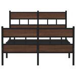 vidaXL Cadre de lit sans matelas avec tête de lit et pied de lit