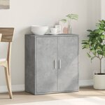 vidaXL Buffet gris béton 60x31x70 cm bois d'ingénierie