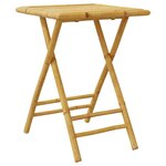 vidaXL Table de jardin pliable 55x55x75 cm bambou