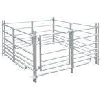 vidaXL Bergerie 4 panneaux Acier galvanisé 137 x 137 x 92 cm