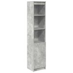 vidaXL Buffet haut gris béton 37 5x35x180 cm bois d'ingénierie