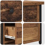 vidaXL Cabinet de chevet Marron 40 x 36 x 60 cm Bois Recyclé Solide