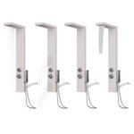 vidaXL Système de panneau de douche Aluminium Blanc
