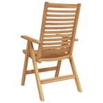 Chaises de jardin vidaXL pliantes 4 Pièces en bois massif de teck