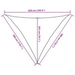 vidaXL Voile d'ombrage 160 g/m² Beige 3x3x4 2 m PEHD