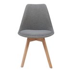 Lot de 6 chaises de salle à manger bouclé gris 03_0009892