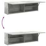 vidaXL Armoire murale de bain gris béton 100x25x30cm bois d'ingénierie