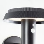 Applique extérieure LED et solaire - Dtecteur de mouvement - Métal et plastique - 4 W - Noir