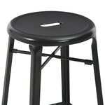 vidaXL Mobilier de bar 3 Pièces Acier Noir