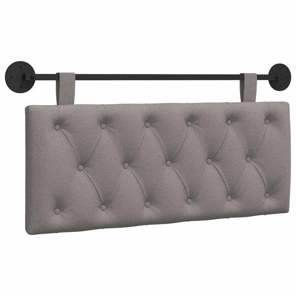 vidaXL Tête de lit suspendue Taupe Tissu