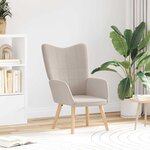vidaXL Fauteuil relaxant Gris clair 62 x 67 x 95.5 cm tissu