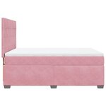 vidaXL Sommier à lattes de lit avec matelas Rose 160x200 cm Velours