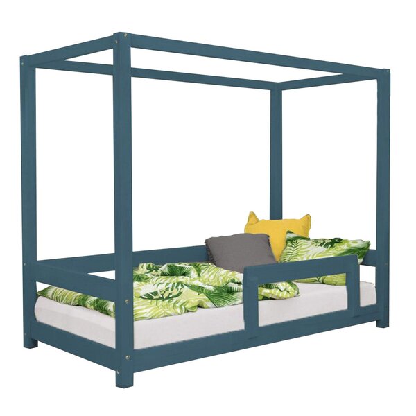 Lit cabane enfant BUNKY 120 x 190 vert pétrole