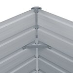 vidaXL Jardinière 320x40x77 cm Acier galvanisé Gris
