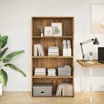 vidaXL Bibliothèque chêne artisanal 80x30x152 cm bois d'ingénierie