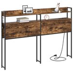 vidaXL Tête de lit avec étagère Chêne fumé 135 cm Bois d'ingénierie